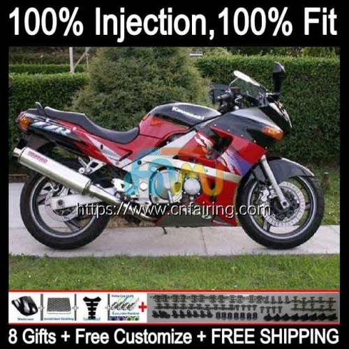 OEM Injection mold For KAWASAKI NINJA ZZR400 2000 2001 2002 2003 2004 2005 2007 ZZR-400 ZZR 400 93 94 95 Red black 96 97 98 99 Fairing Kit 26HM.99