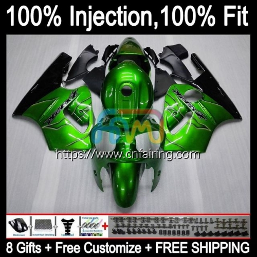 Injection mold Body For KAWASAKI NINJA ZX1200 C ZX 1200 12R 1200CC ZX 12 R 1200 CC ZX12R 00 01 ZX-12R 2000 2001 OEM Fairings Kit Factory Green 20HM.0