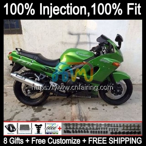 Injection mold Body For KAWASAKI NINJA ZZR400 1993 1994 1995 1996 1997 1998 1999 ZZR 400 ZZR-400 Green black 00 01 02 03 04 05 06 07 Fairing 27HM.87