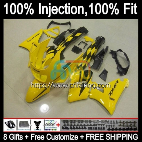 Injection mold Body For KAWASAKI NINJA ZZR400 1993 1994 1995 1996 Yellow black 1997 1998 1999 ZZR 400 ZZR-400 00 01 02 03 04 05 06 07 Fairing 27HM.111