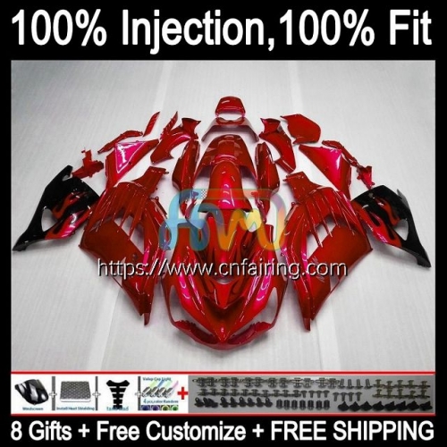 Injection For KAWASAKI NINJA ZX14R ZZR 1400 2012 2013 2014 2015 2016 2017 ZX 14 14R ZX-14R ZZR1400 12 13 14 Gloss Red 15 16 17 OEM Fairing 23HM.97