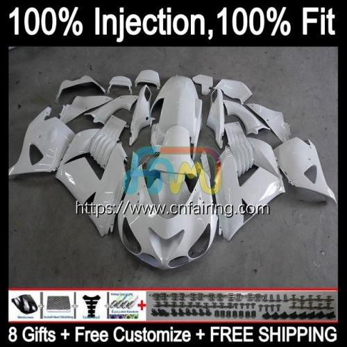 Injection For KAWASAKI NINJA ZZR 1400 ZX 14R 14 ZZR1400 ZX14R 06 07 08 09 Glossy white 10 11 ZX-14R 2006 2007 2008 2009 2010 2011 OEM Fairing 22HM.13