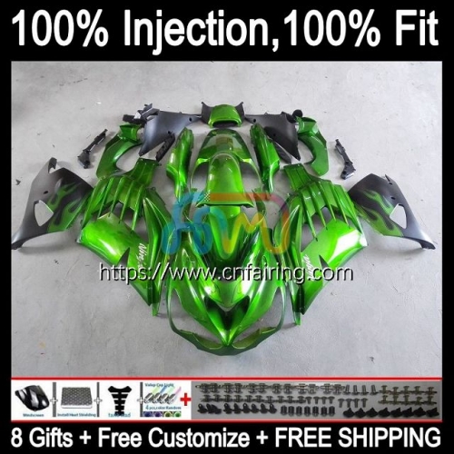 Injection For KAWASAKI NINJA ZZR 1400 ZX 14R 14 ZZR1400 ZX14R 06 07 08 09 10 11 ZX-14R 2006 2007 2008 2009 Light Green 2010 2011 OEM Fairing 22HM.12