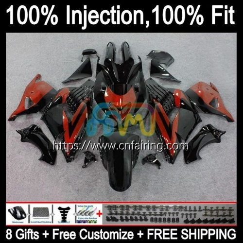 Injection For KAWASAKI NINJA ZX14R ZZR 1400 2012 2013 2014 2015 2016 2017 ZX 14 14R ZX-14R ZZR1400 12 13 14 15 16 Orange black 17 OEM Fairing 23HM.41