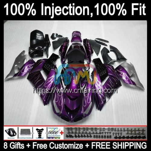 Injection OEM For KAWASAKI NINJA ZX-14R ZZR1400 ZX14R ZX 14 14R 12 13 14 15 New Purple 16 17 ZZR 1400 2012 2013 2014 2015 2016 2017 Fairing 23HM.17