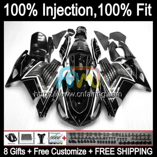 Injection For KAWASAKI NINJA ZX14R ZZR 1400 2012 2013 2014 2015 2016 2017 ZX 14 14R ZX-14R ZZR1400 12 13 14 15 16 17 OEM Black Grey Fairing 23HM.60