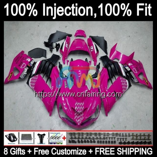 Injection For KAWASAKI NINJA ZZR 1400 ZX 14R 14 ZZR1400 ZX14R 06 07 08 09 10 11 ZX-14R 2006 Glossy Rose 2007 2008 2009 2010 2011 OEM Fairing 22HM.20