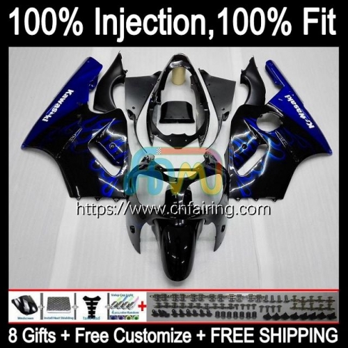 Injection mold Body For KAWASAKI NINJA ZX12R ZX1200 ZX 1200 CC 12R 1200CC 02 Blue Flames 03 04 05 06 ZX-12R 2002 2003 2004 2005 2006 Fairing 21HM.32