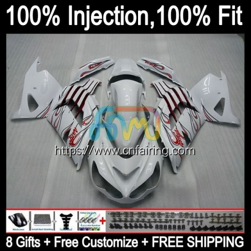 Injection OEM For KAWASAKI NINJA ZX-14R ZZR1400 ZX14R ZX 14 14R 12 13 14 15 16 17 ZZR 1400 2012 2013 Red flames 2014 2015 2016 2017 Fairing 23HM.29