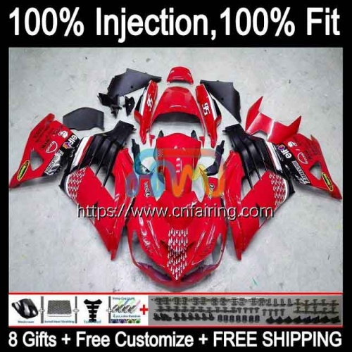 Injection OEM For KAWASAKI NINJA Red black hot ZX-14R ZZR1400 2006 2007 2008 2009 2010 2011 ZX14R ZZR 1400 ZX 14 14R 06 07 08 09 10 11 Fairing 22HM.10