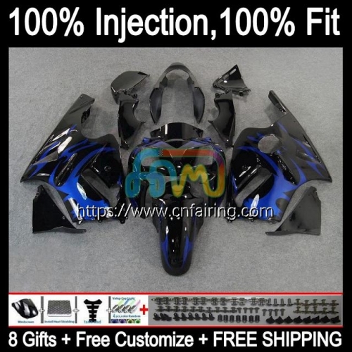 Injection mold Body For KAWASAKI NINJA ZX12R ZX1200 ZX 1200 CC 12R 1200CC 02 03 04 05 06 Blue Flames ZX-12R 2002 2003 2004 2005 2006 Fairing 21HM.6