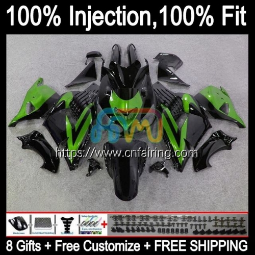 Injection OEM For KAWASAKI NINJA ZX-14R ZZR1400 2006 2007 2008 2009 2010 2011 ZX14R ZZR 1400 ZX 14 14R 06 Green black 07 08 09 10 11 Fairing 22HM.44