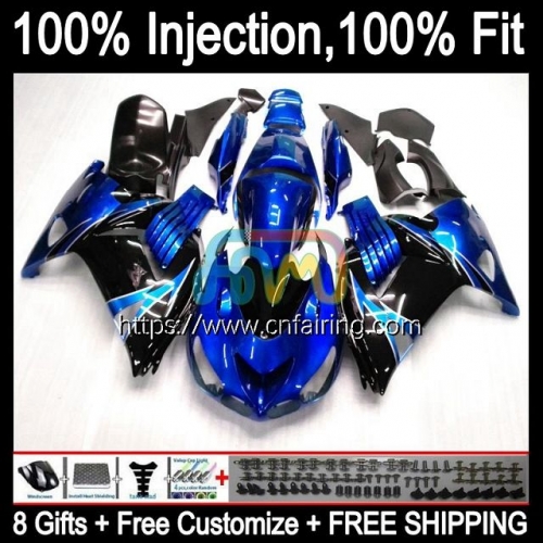 Injection OEM For KAWASAKI NINJA ZX-14R ZZR1400 2006 2007 2008 2009 2010 2011 ZX14R ZZR 1400 ZX 14 14R 06 07 08 Blue black 09 10 11 Fairing 22HM.48