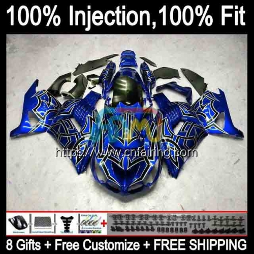 Injection OEM For KAWASAKI NINJA ZX-14R ZZR1400 Blue black 2006 2007 2008 2009 2010 2011 ZX14R ZZR 1400 ZX 14 14R 06 07 08 09 10 11 Fairing 22HM.79