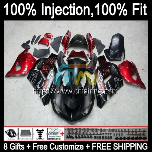 Injection For KAWASAKI NINJA ZZR 1400 ZX 14R 14 ZZR1400 ZX14R 06 07 08 09 10 11 ZX-14R 2006 2007 2008 Matte Black 2009 2010 2011 OEM Fairing 22HM.30