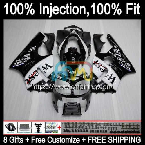 Injection mold Body For KAWASAKI NINJA ZX12R ZX1200 ZX 1200 CC 12R 1200CC 02 03 04 Black West 05 06 ZX-12R 2002 2003 2004 2005 2006 Fairing 21HM.38