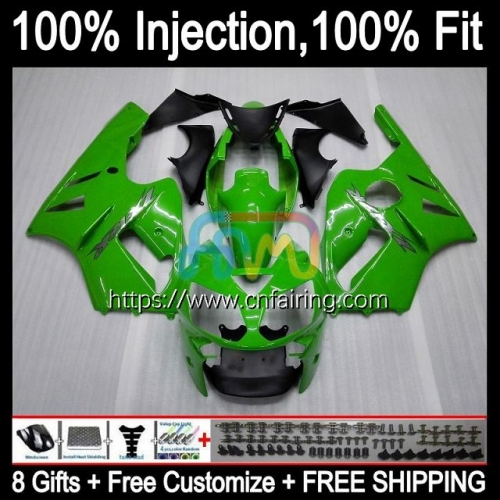 Injection mold Body For KAWASAKI NINJA ZX12R ZX1200 ZX 1200 CC 12R 1200CC 02 03 04 05 06 ZX-12R 2002 2003 2004 2005 Stock Green 2006 Fairing 21HM.40