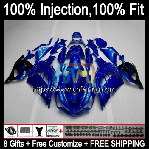 Injection OEM For KAWASAKI NINJA ZX-14R ZZR1400 ZX14R ZX 14 14R 12 13 14 15 16 17 ZZR Metallic Blue 1400 2012 2013 2014 2015 2016 2017 Fairing 23HM.14