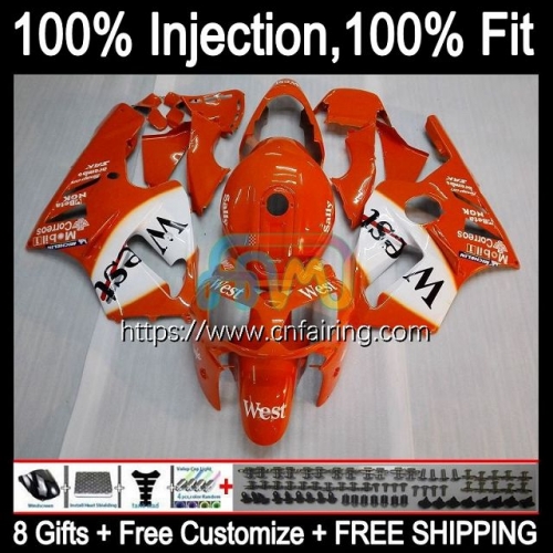 Injection mold Body For KAWASAKI NINJA ZX12R ZX1200 ZX 1200 CC 12R Orange West 1200CC 02 03 04 05 06 ZX-12R 2002 2003 2004 2005 2006 Fairing 21HM.41