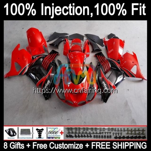 Injection For KAWASAKI NINJA ZZR 1400 ZX 14R 14 ZZR1400 ZX14R 06 07 08 09 10 11 Stock Red ZX-14R 2006 2007 2008 2009 2010 2011 OEM Fairing 22HM.11