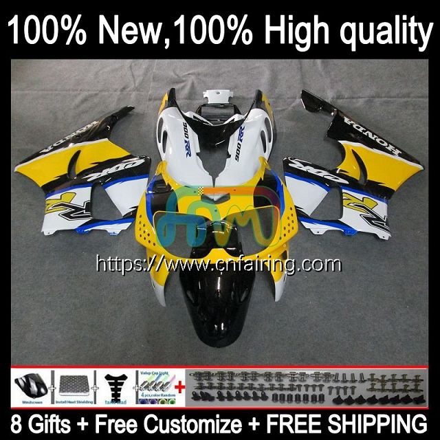 Body Kit For HONDA CBR 893RR White yellow 900RR 893 900 CC RR CBR900 ...