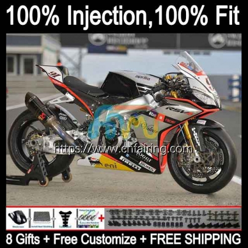 Injection mold Bodys For Aprilia RS-125 RS4 RS125R RSV125 RS125 12 Silvery Black 13 14 15 16 Bodywork RS 125 2012 2013 2014 2015 2016 Fairings 16HM.11