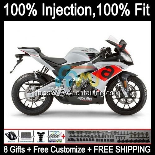 Injection mold Bodys For Aprilia Gloss Silver RS-125 RS4 RS125R RSV125 RS125 12 13 14 15 16 Bodywork RS 125 2012 2013 2014 2015 2016 Fairings 16HM.32