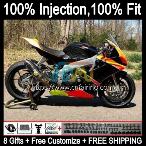 Injection mold Body For Aprilia RS125R RSV125 RS4 2012 2013 2014 2015 2016 Bodyworks RS-125 RS 125 RS125 12 13 14 15 16 Fairing 16HM.50 Black orange