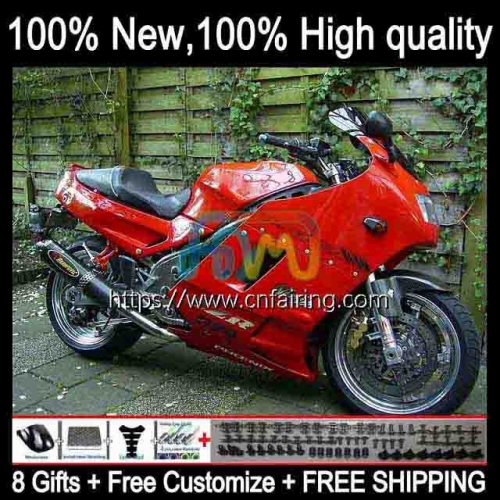 Body For KAWASAKI NINJA ZX11R ZZR1100 ZX-11R ZZR Glossy Red 1100 CC ZX11 R ZZR-1100 ZX-11 R 90 91 92 93 94 95 ZX 11R 1990 1991 1992 Fairing 17HM.34