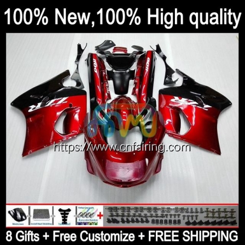 Body For KAWASAKI NINJA ZX-11R ZZR 1100 CC ZX11 R ZZR1100 1990 1991 1992 Metal Red ZX 11R ZX-11 R ZZR-1100 ZX11R 90 91 92 93 94 95 Fairing 17HM.53