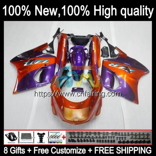 Body For KAWASAKI NINJA ZX-11R ZZR 1100 CC ZX11 R ZZR1100 1990 1991 1992 ZX 11R ZX-11 R ZZR-1100 ZX11R 90 91 92 93 94 95 Purple Orange Fairing 17HM.62