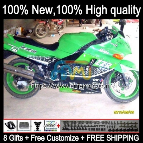 Body For KAWASAKI NINJA ZX11R ZZR1100 ZX-11R ZZR 1100 CC ZX11 R ZZR-1100 ZX-11 R 90 91 92 93 94 95 Green black ZX 11R 1990 1991 1992 Fairing 17HM.23