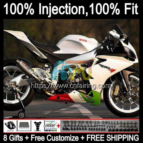 Injection mold Body For Aprilia RS125R RSV125 RS4 2012 2013 2014 2015 2016 White green Bodyworks RS-125 RS 125 RS125 12 13 14 15 16 Fairing 16HM.77