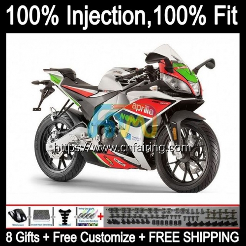 Injection mold Bodys For Aprilia RS-125 Silvery Red RS4 RS125R RSV125 RS125 12 13 14 15 16 Bodywork RS 125 2012 2013 2014 2015 2016 Fairings 16HM.2