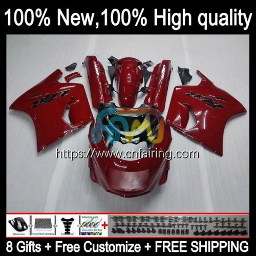 Body For KAWASAKI NINJA ZX-11R ZZR 1100 CC ZX11 R ZZR1100 1990 1991 1992 ZX Dark red hot 11R ZX-11 R ZZR-1100 ZX11R 90 91 92 93 94 95 Fairing 17HM.61