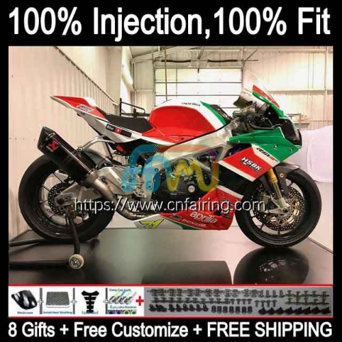 Injection mold Body For Aprilia RS125R RSV125 RS4 2012 Green red 2013 2014 2015 2016 Bodyworks RS-125 RS 125 RS125 12 13 14 15 16 Fairing 16HM.54