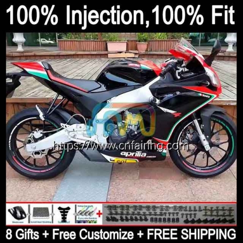Injection mold Bodys For Aprilia RS-125 RS4 RS125R RSV125 RS125 12 13 14 15 16 Bodywork RS 125 2012 2013 2014 2015 2016 Fairings Glossy Black 16HM.0