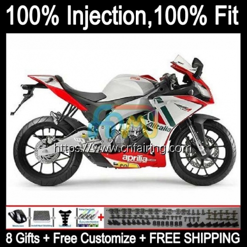 Injection mold Bodys For Aprilia RS-125 RS4 RS125R RSV125 RS125 12 13 14 15 16 Bodywork RS 125 White red 2012 2013 2014 2015 2016 Fairings 16HM.22