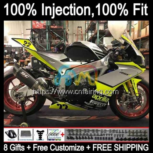 Injection mold Bodys For Aprilia RS-125 RS4 RS125R RSV125 RS125 12 13 14 15 16 Bodywork RS 125 2012 2013 Grey yellow 2014 2015 2016 Fairings 16HM.49