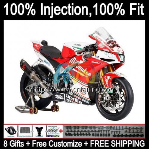 Injection mold Bodys For Aprilia RS-125 RS4 RS125R RSV125 RS125 12 13 14 15 16 Bodywork RS 125 2012 2013 2014 2015 2016 White red hot Fairings 16HM.7