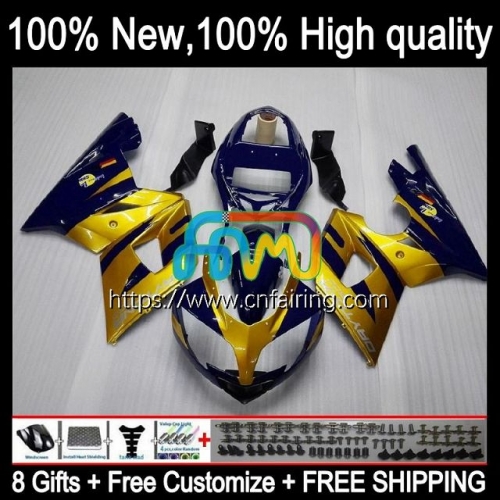 OEM Body For Triumph Daytona600 Daytona 650 600 CC Bodywork Blue golden 600CC Daytona650 02 03 04 05 Daytona 600 2002 2003 2004 2005 Fairing 12HM.6