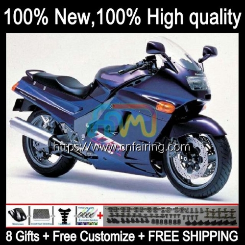 ZX-11R For KAWASAKI NINJA ZX11R ZZR1100 ZZR 1100 ZX-11 96 97 98 99 00 01 ZX 11R 1993 1995 1996 Glossy Blue 1997 1998 1999 2000 2001 Fairings 18HM.30