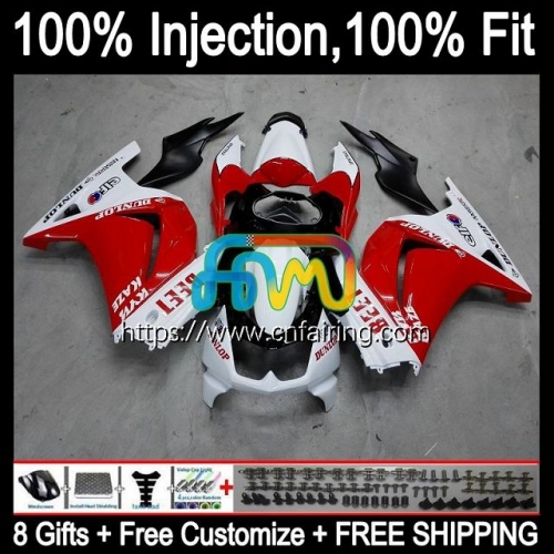 Injection OEM For KAWASAKI NINJA ZX250R EX ZX 250R ZX250 EX250 R EX250R 08 09 10 11 12 ZX-250R 2008 2009 2010 2011 2012 White red Fairings 11HM.104