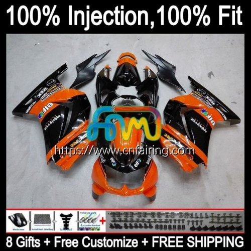 Injection OEM For KAWASAKI NINJA ZX250R EX ZX 250R ZX250 EX250 R EX250R 08 09 10 11 12 ZX-250R 2008 2009 2010 2011 2012 Fairings Orange Black 11HM.97