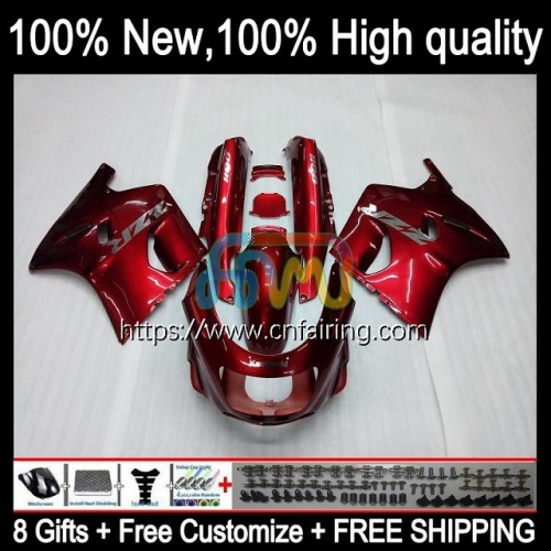 ZZR1100 For KAWASAKI NINJA ZZR 1100 ZX-11R ZX-11 1993 1995 1996 1997 1998 1999 2000 2001 ZX 11R ZX11R 96 97 98 Gloss red 99 00 01 Fairing 18HM.77