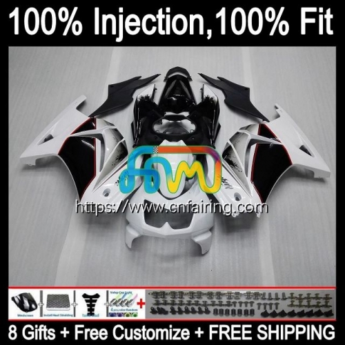 Injection OEM For KAWASAKI NINJA ZX250R EX ZX White black 250R ZX250 EX250 R EX250R 08 09 10 11 12 ZX-250R 2008 2009 2010 2011 2012 Fairings 11HM.114