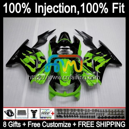 Injection OEM For KAWASAKI NINJA ZX250R EX ZX 250R ZX250 EX250 R EX250R 08 09 10 11 12 ZX-250R 2008 2009 2010 2011 2012 Fairings Factory Green 11HM.0