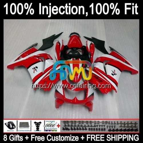 Injection OEM For KAWASAKI NINJA ZX250R EX ZX 250R ZX250 White red EX250 R EX250R 08 09 10 11 12 ZX-250R 2008 2009 2010 2011 2012 Fairings 11HM.81