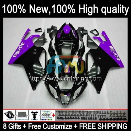 Body Kit For Aprilia RSV1000R Mille RV60 RSV1000 R RR 2003 2004 2005 2006 Cowling RSV1000RR RSV 1000 R Purple blk 1000R 03 04 05 06 Fairing 13HM.127