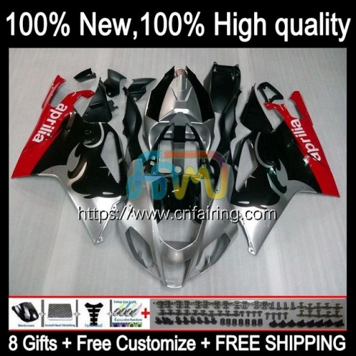 Body OEM For Aprilia RSV 1000 R 1000R RSV1000R Mille RV60 Cowling Red silver RSV1000 R RR 03 04 05 06 RSV1000RR 2003 2004 2005 2006 Fairing 13HM.21